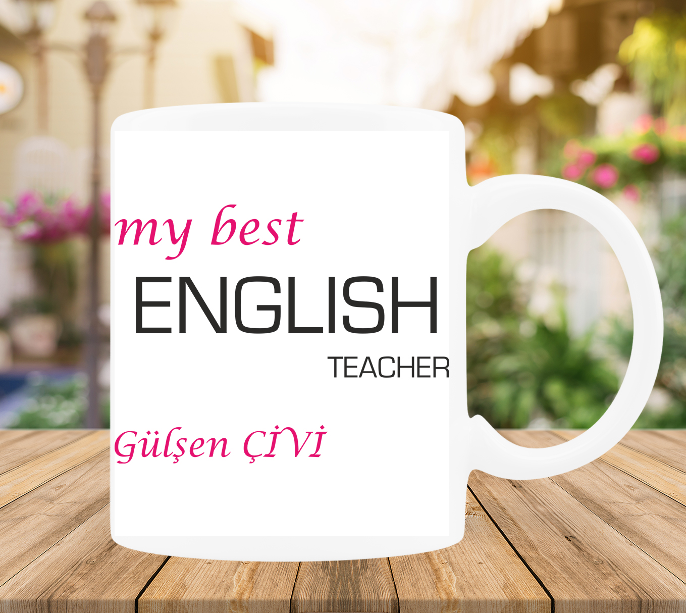 İNGİLİZCE ÖĞRETMENİNE ÖZEL BARDAK