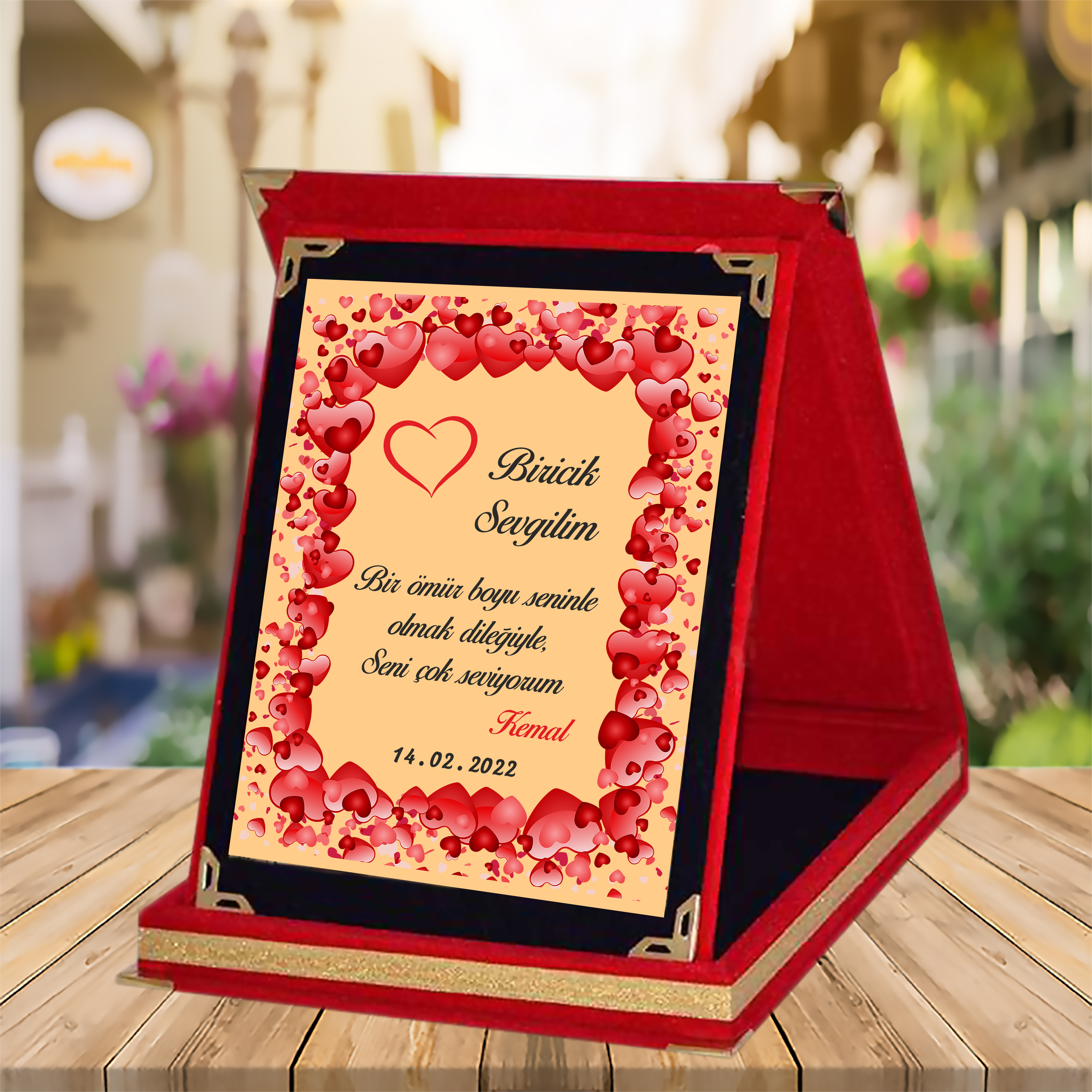 SEVGİLİYE ÖZEL PLAKET
