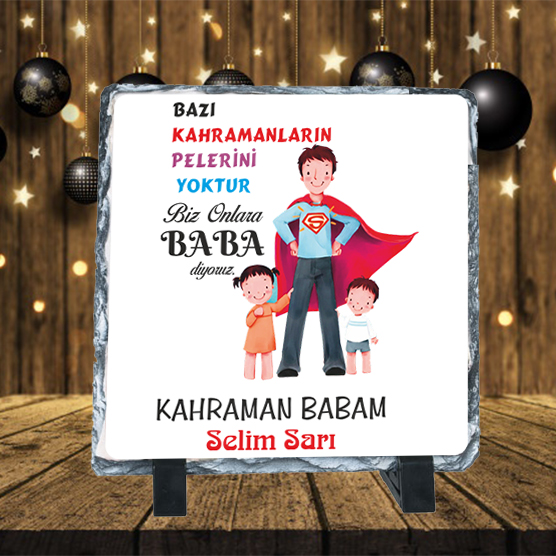 BABALAR GÜNÜNE ÖZEL TAŞ BASKI