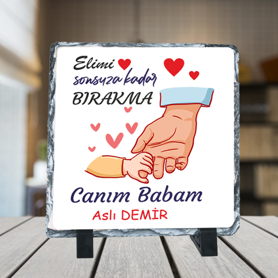 BABALAR GÜNÜNE ÖZEL TAŞ BASKI